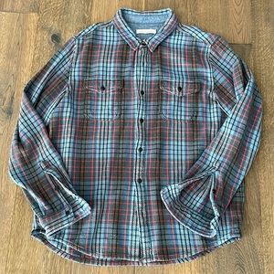 Mens Outerknown Pacific Old Coast Plaid Blanket Shirt